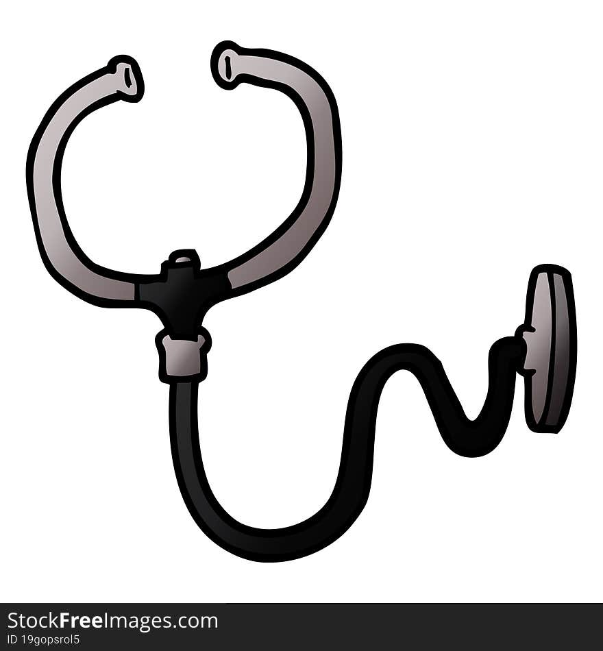 cartoon doodle stethoscope