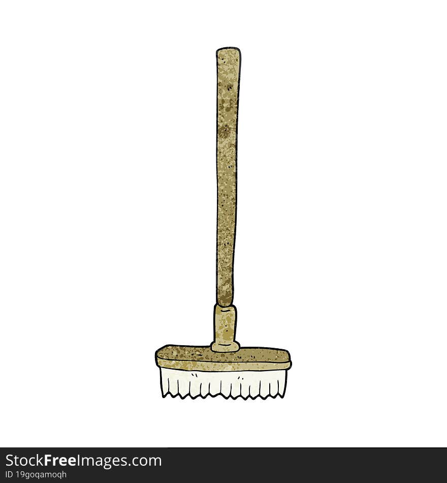 textured cartoon broom