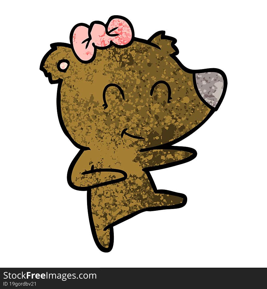 female bear cartoon. female bear cartoon