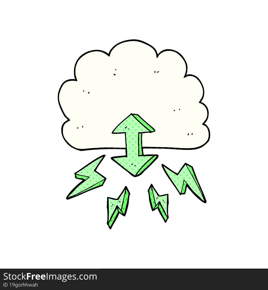 Cartoon Digital Cloud