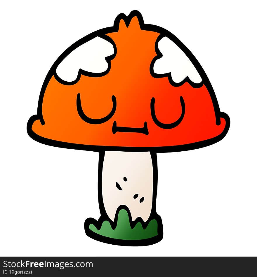 cartoon doodle poisonous toadstool