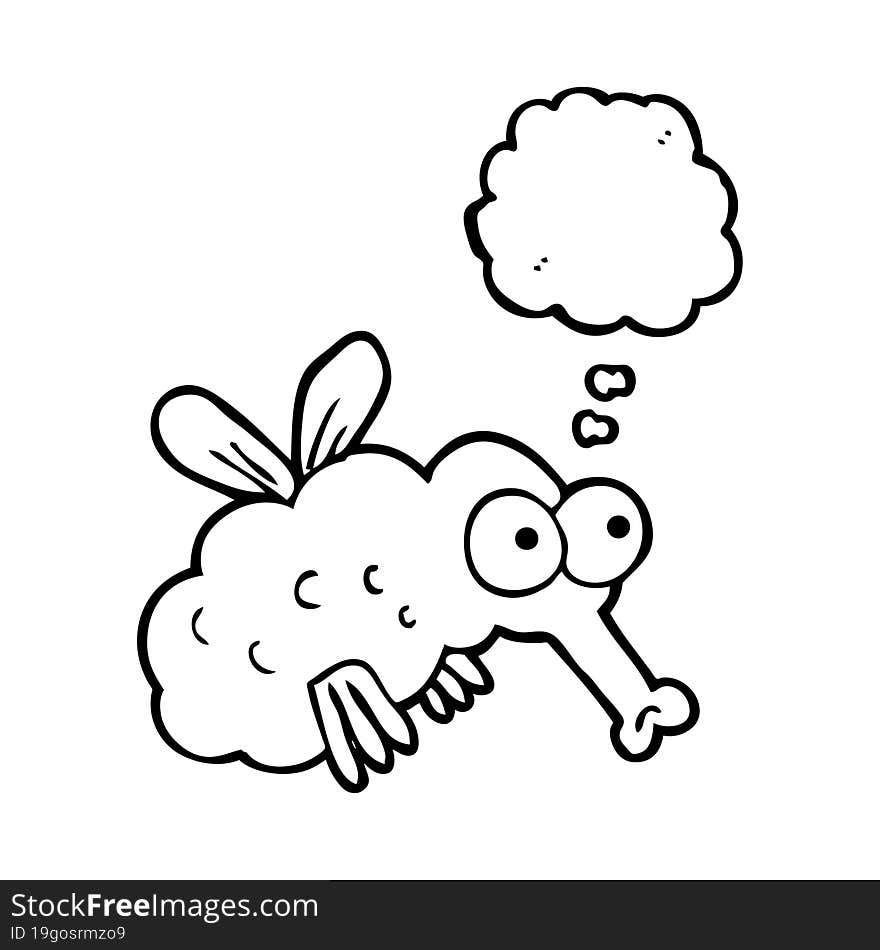 thought bubble cartoon fly