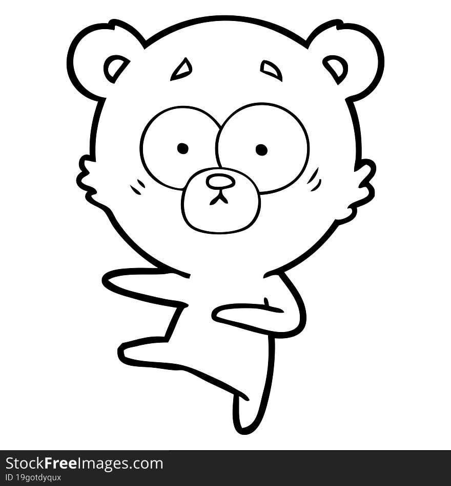 nervous dancing bear cartoon. nervous dancing bear cartoon