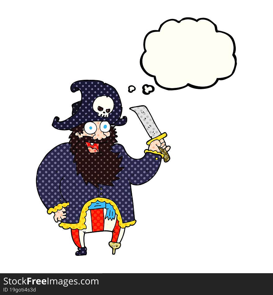 thought bubble cartoon pirate captain