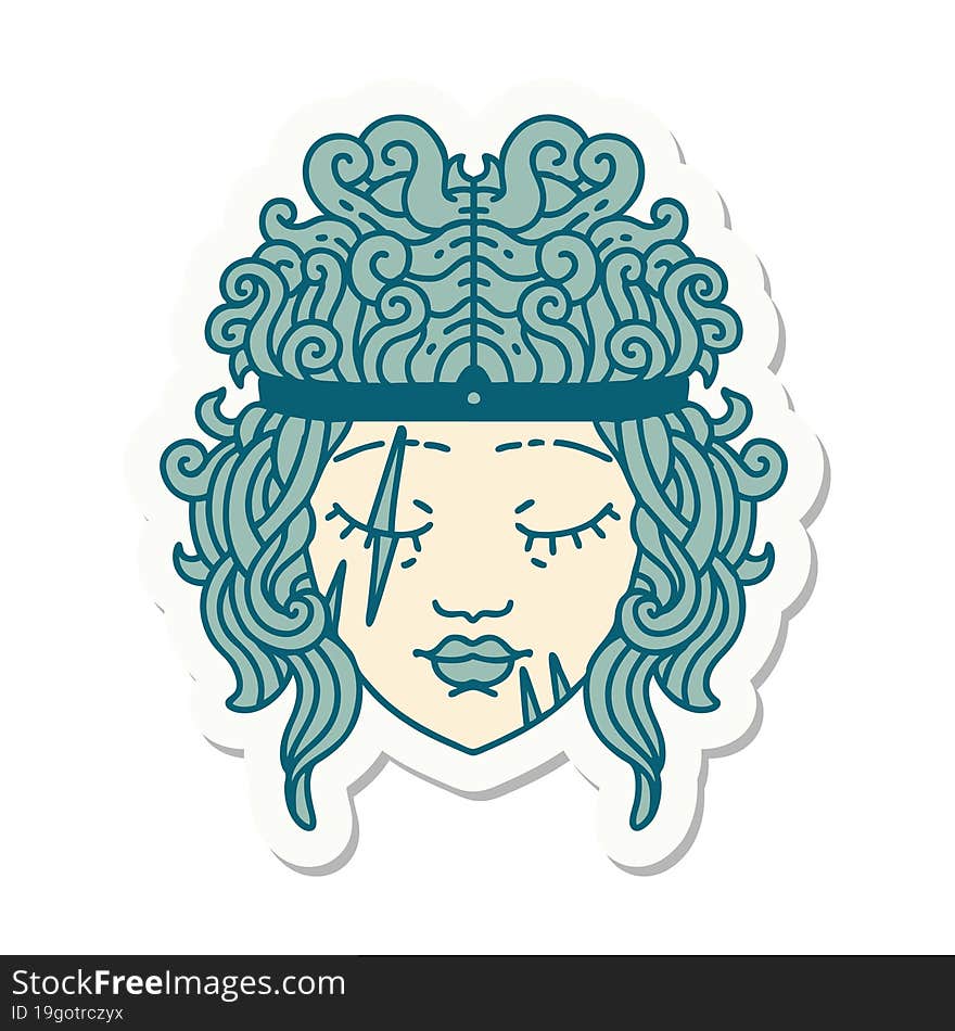 Human Barbarian Character Sticker