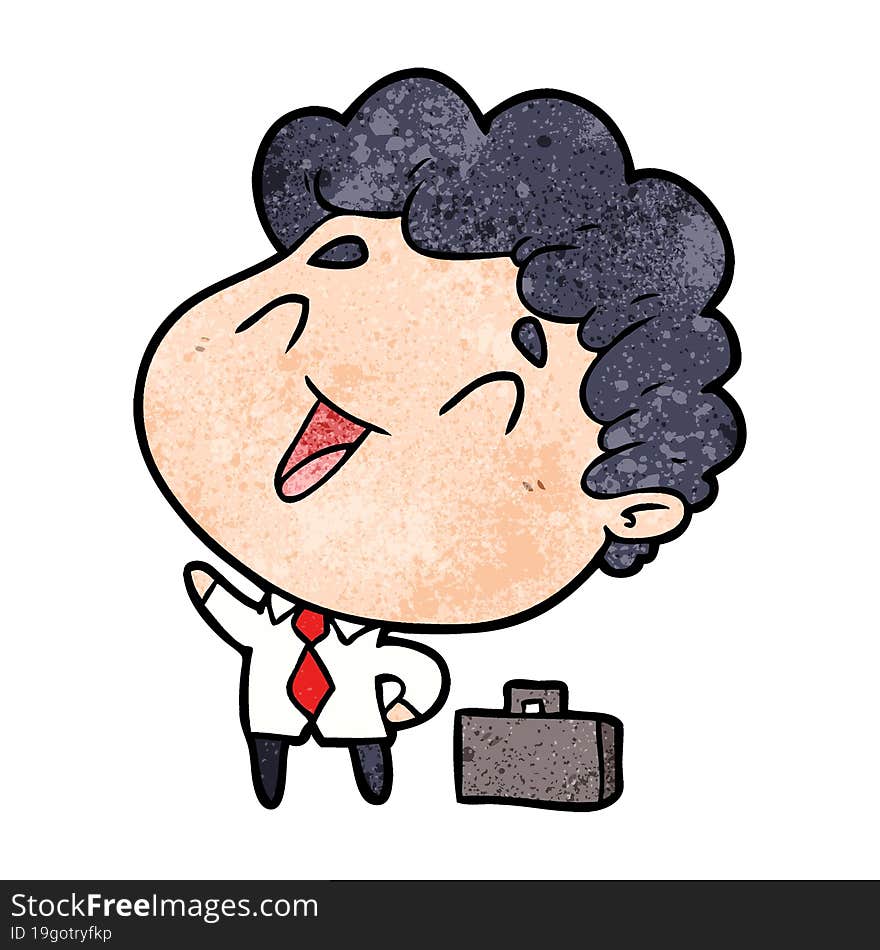 cute cartoon businessman. cute cartoon businessman