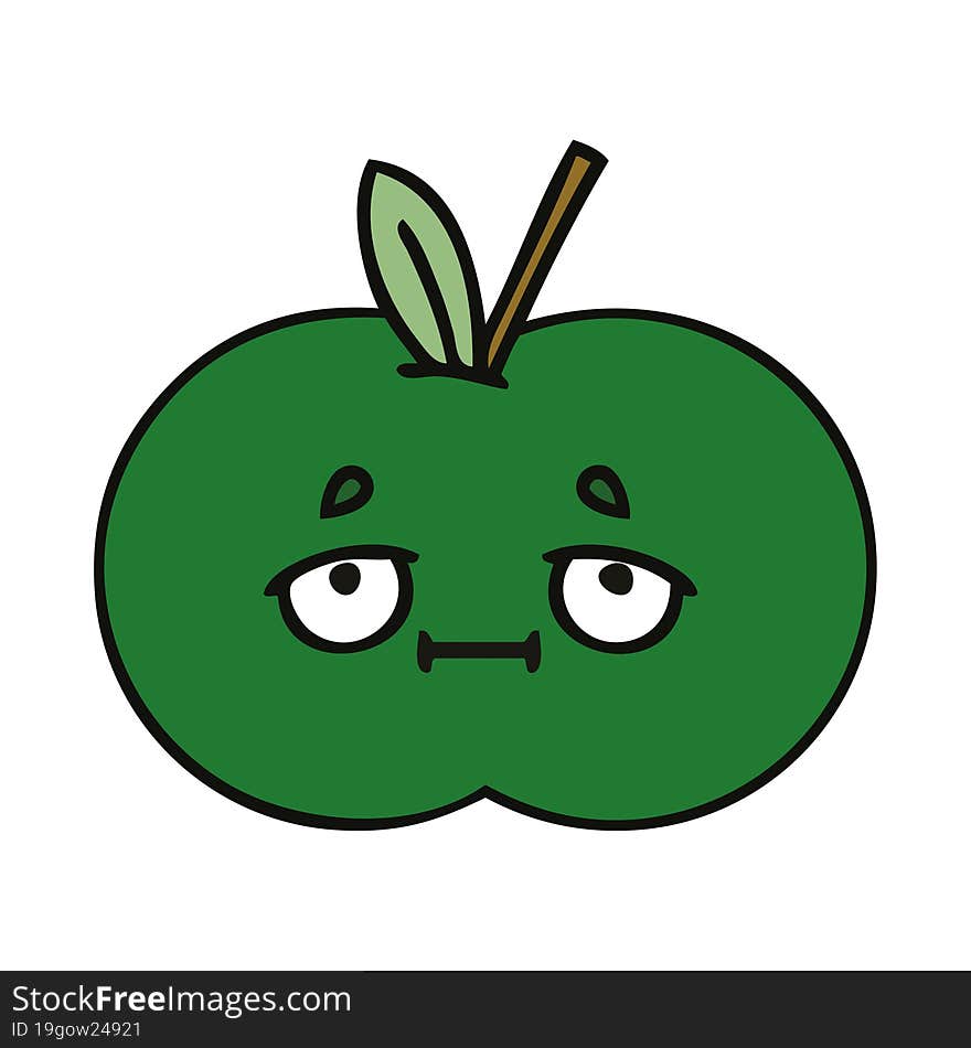 cute cartoon juicy apple