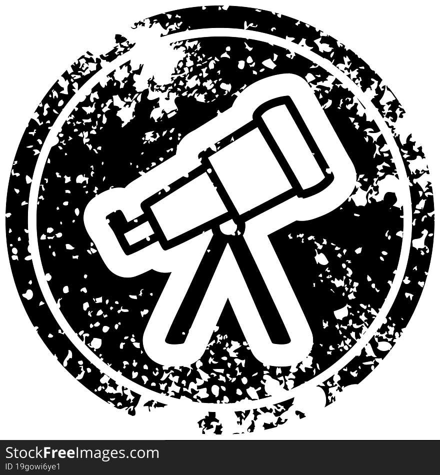 astronomy telescope distressed icon