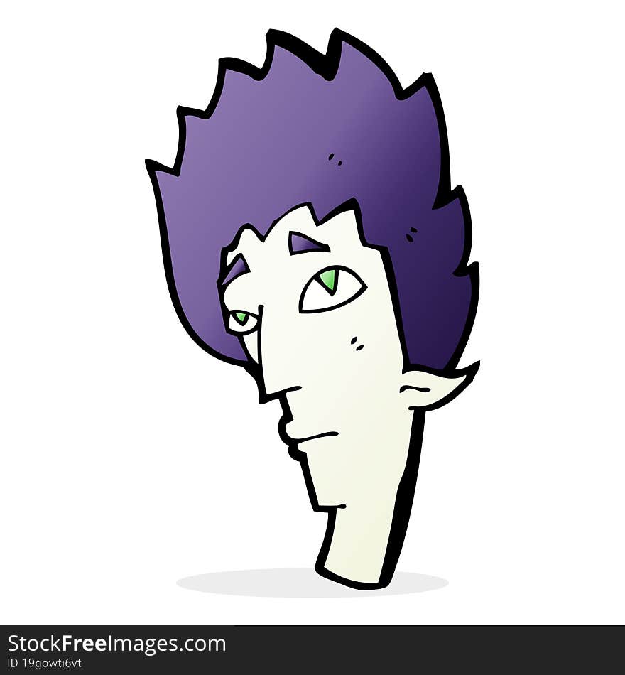 Cartoon Vampire Head