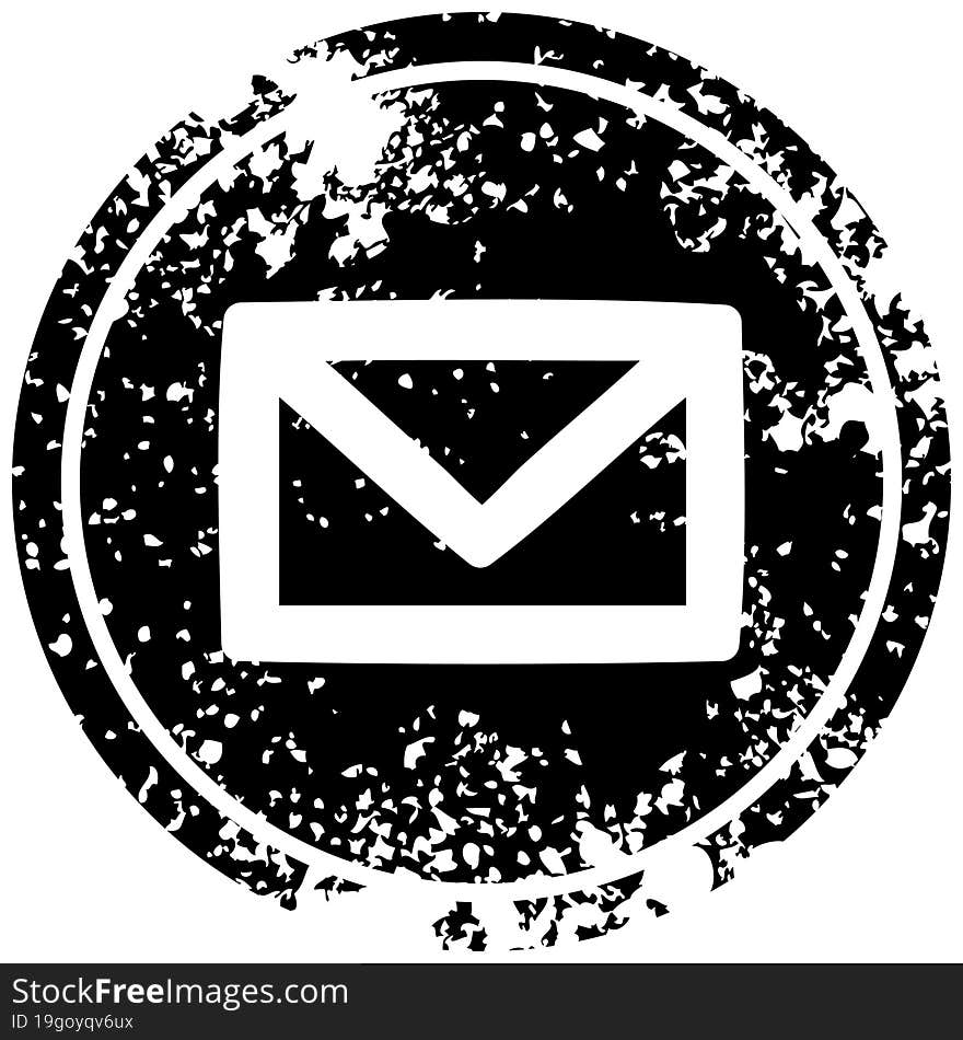 envelope letter distressed icon symbol