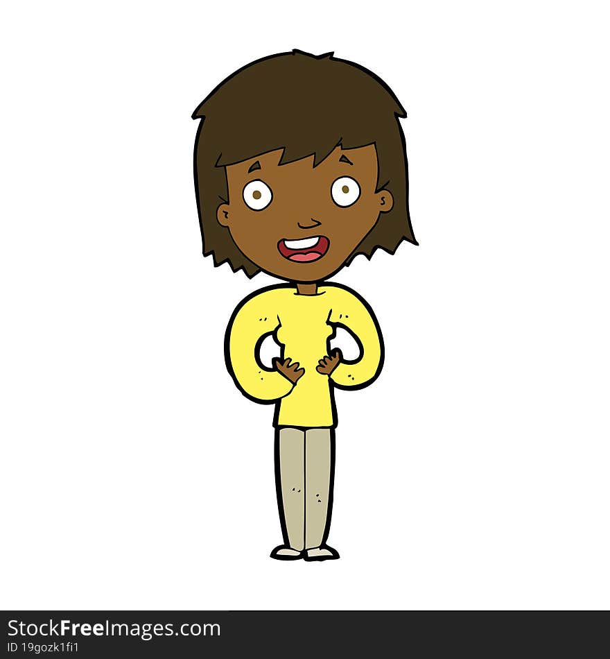 Cartoon Happy Woman