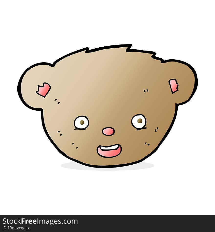 cartoon teddy bear face