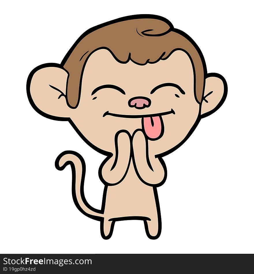 funny cartoon monkey. funny cartoon monkey