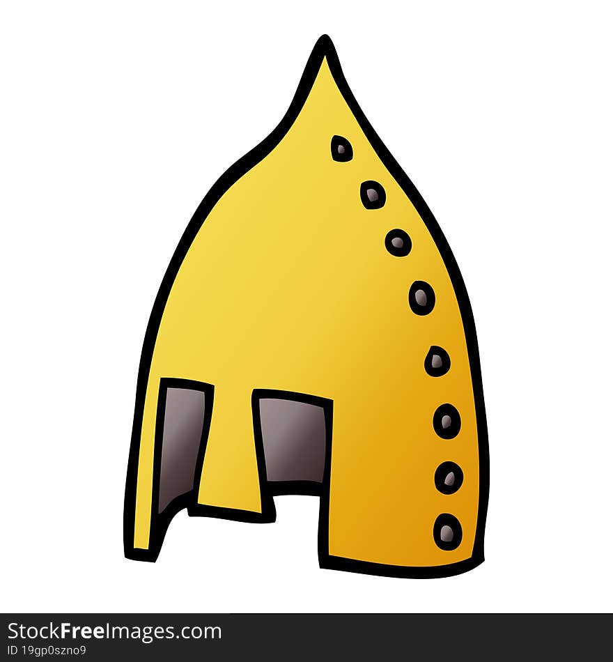 Cartoon Doodle Viking Helmet