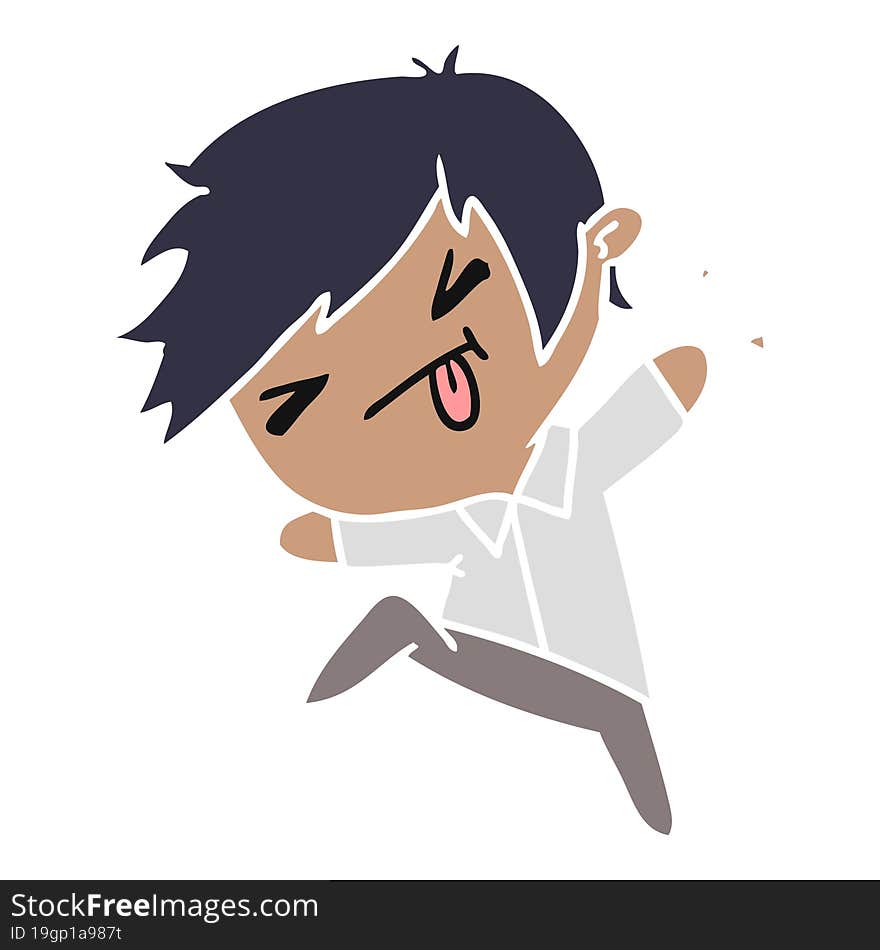 cartoon illustration of a kawaii cute boy. cartoon illustration of a kawaii cute boy