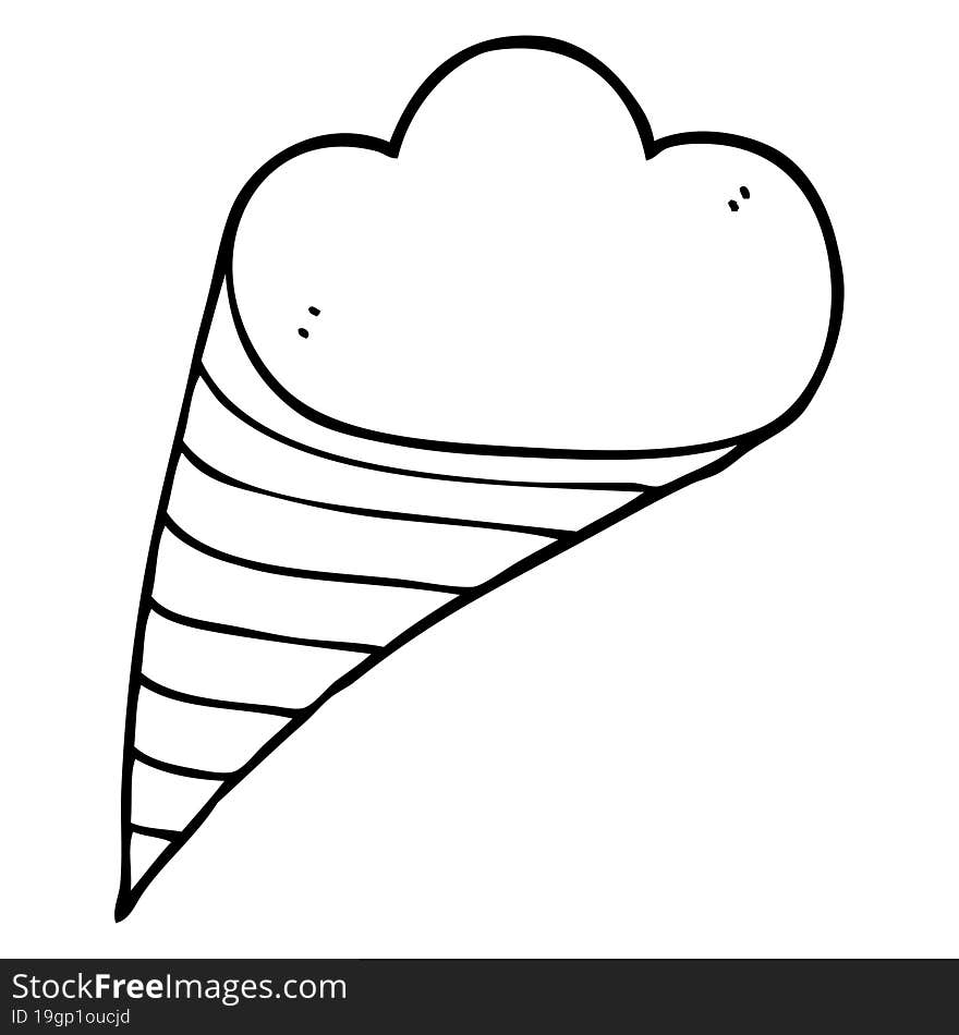 line drawing cartoon decorative cloud