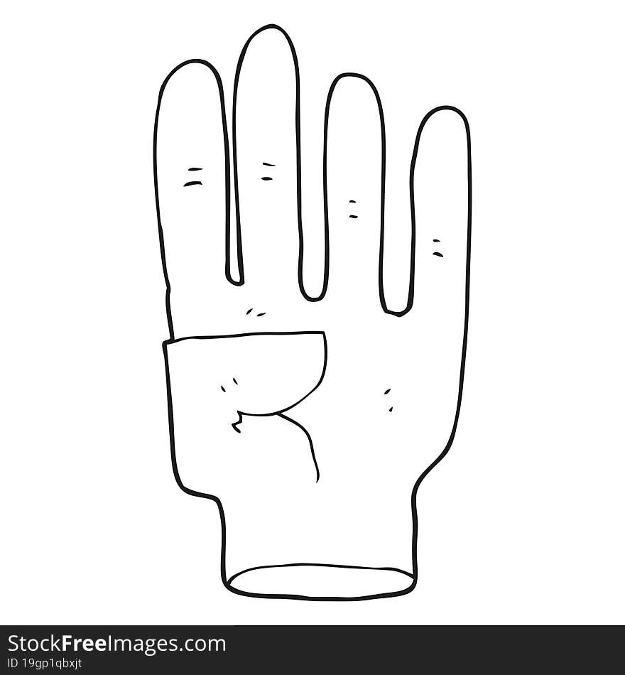 Black And White Cartoon Hand