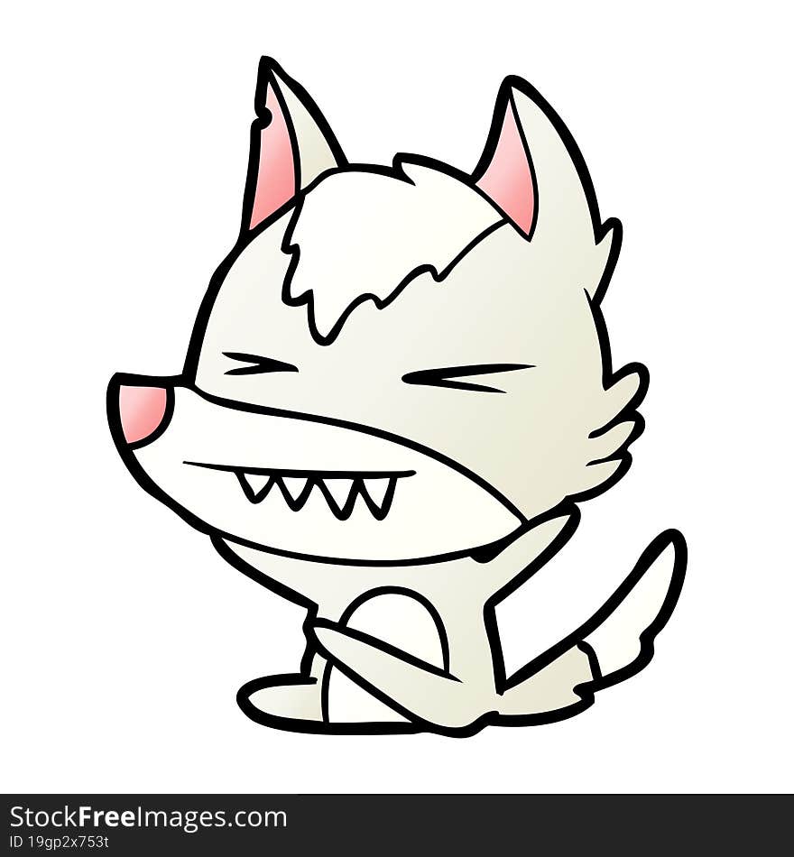 angry wolf cartoon. angry wolf cartoon