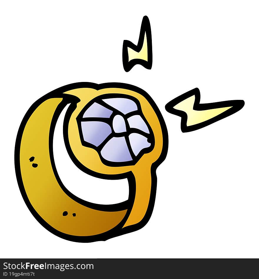 cartoon doodle magic ring