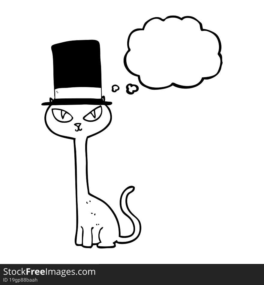 Thought Bubble Cartoon Posh Cat