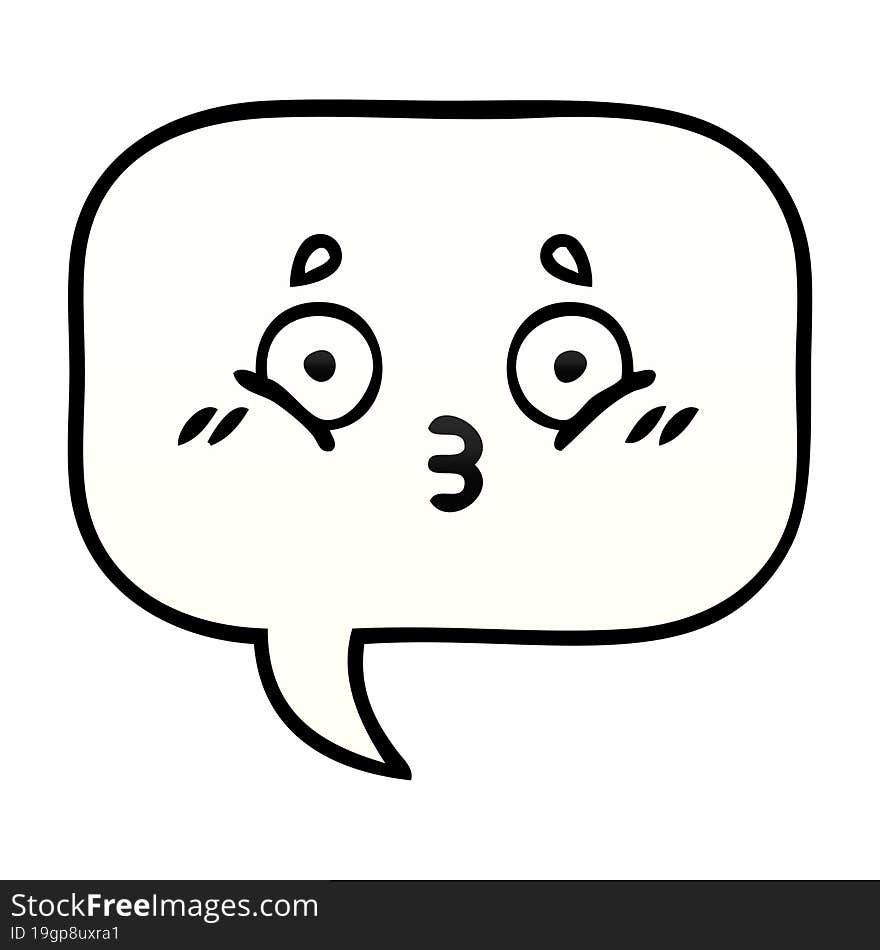 gradient shaded cartoon speech bubble