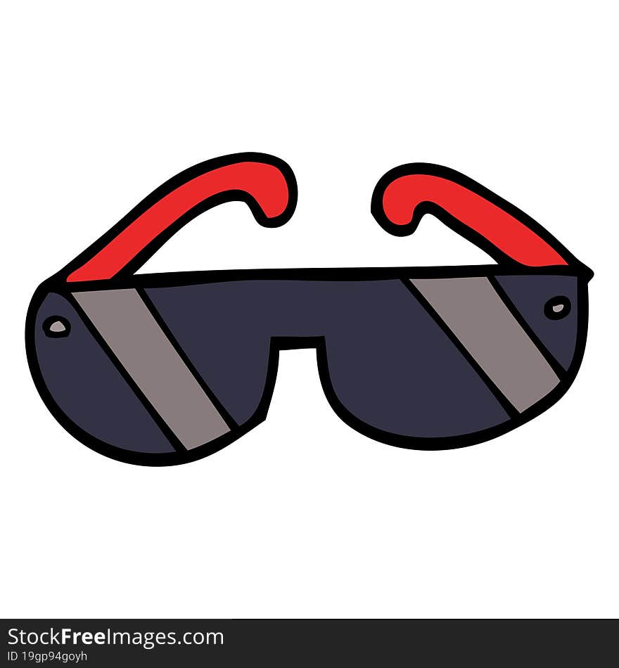 cartoon doodle sunglasses