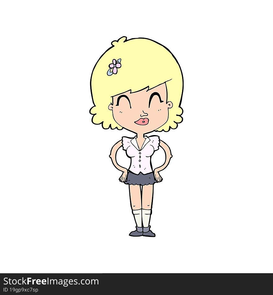 Cartoon Happy Woman