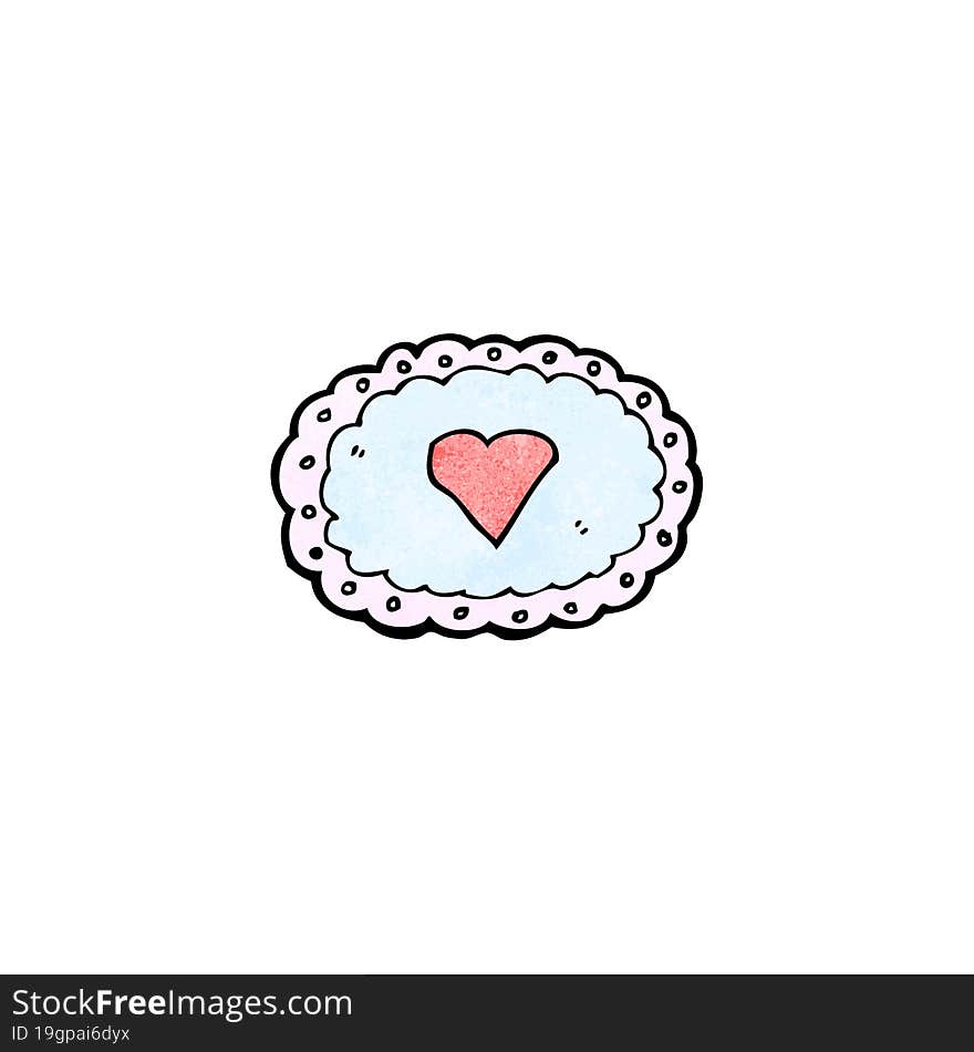 cartoon decorative heart symbol