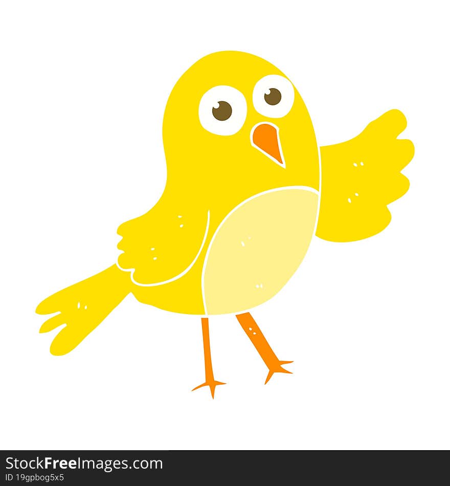 flat color illustration of bird. flat color illustration of bird