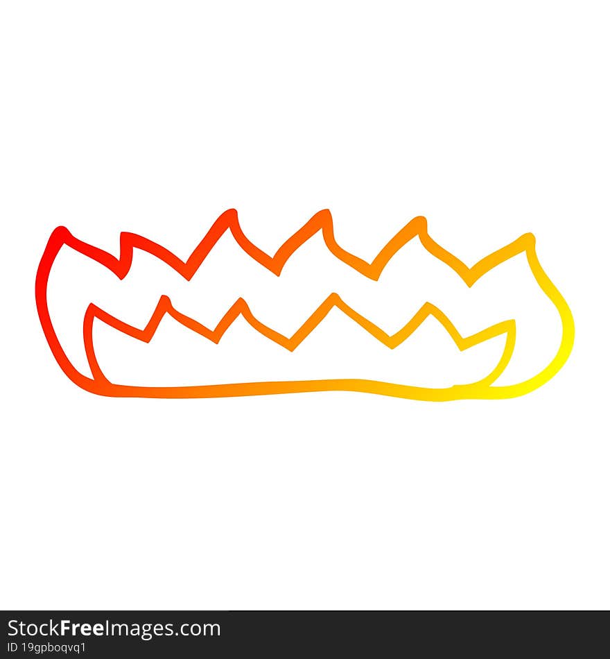 warm gradient line drawing cartoon gas flame