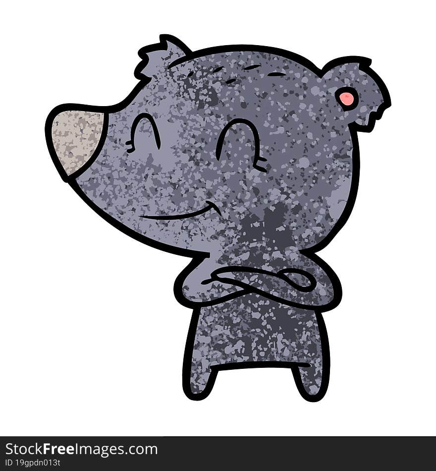 smiling bear cartoon. smiling bear cartoon