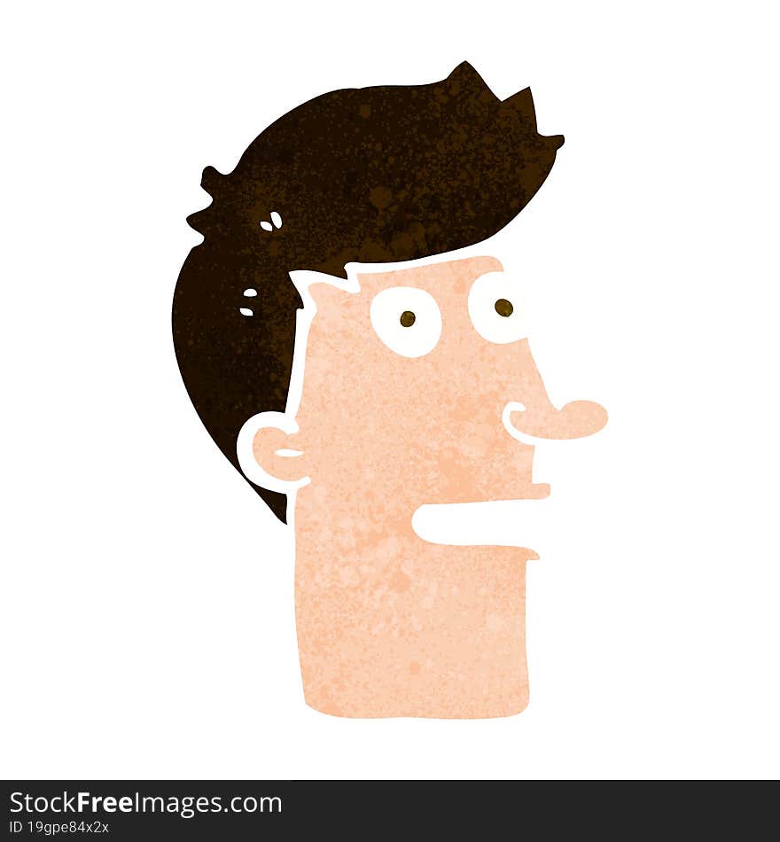 cartoon shocked male face