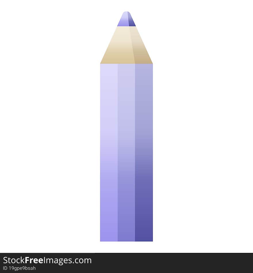 purple coloring pencil graphic vector illustration icon. purple coloring pencil graphic vector illustration icon