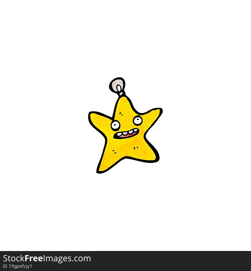 cartoon christmas star bauble