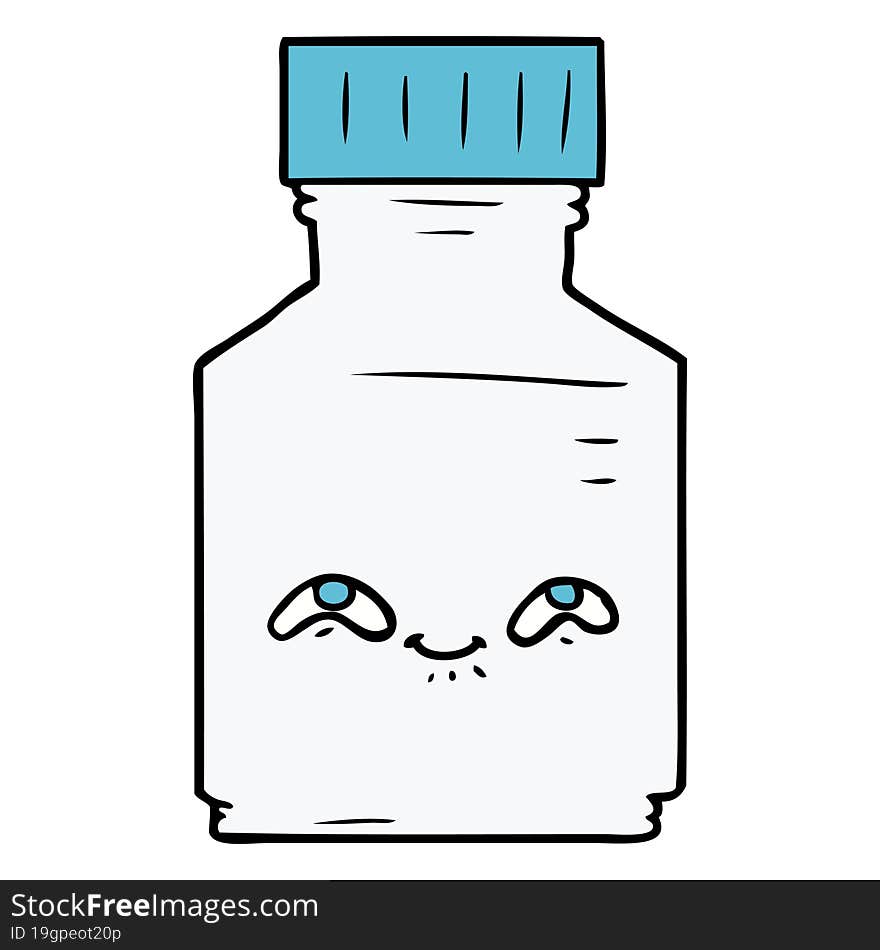 cartoon pill jar. cartoon pill jar