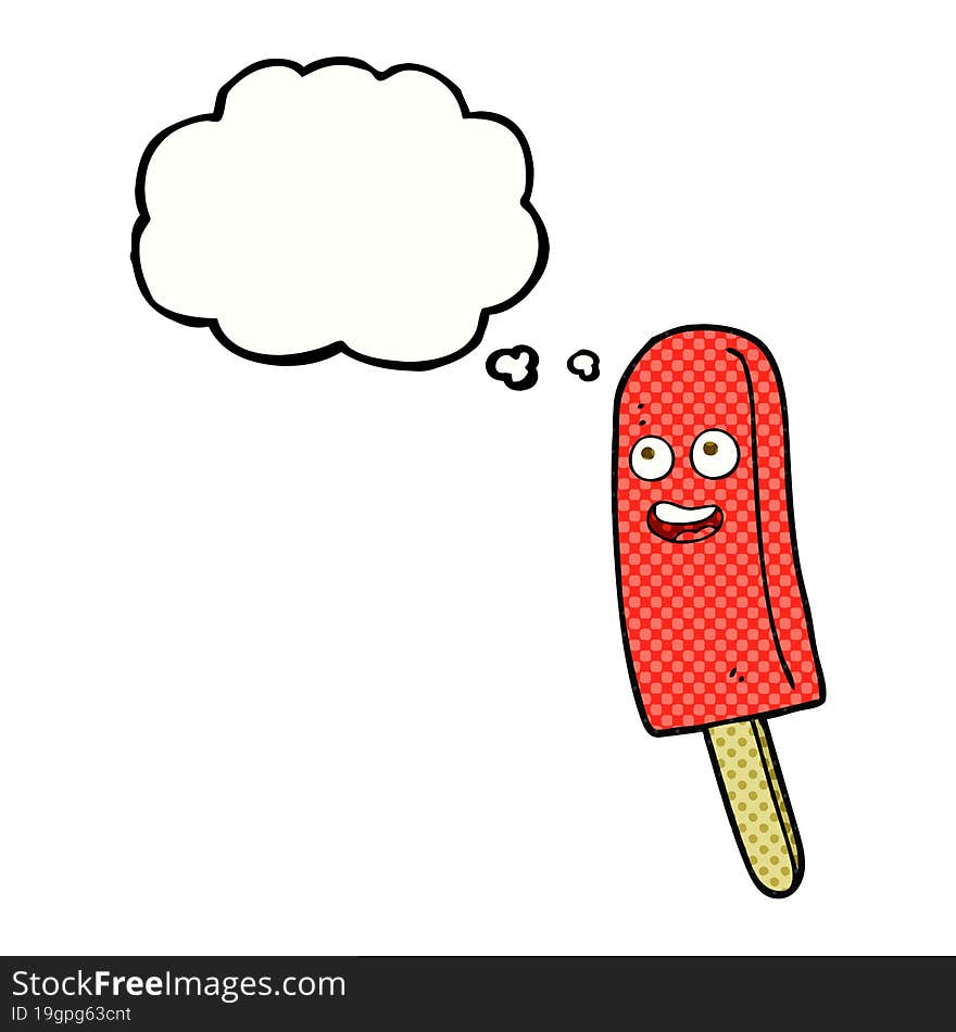 thought bubble cartoon ice lolly