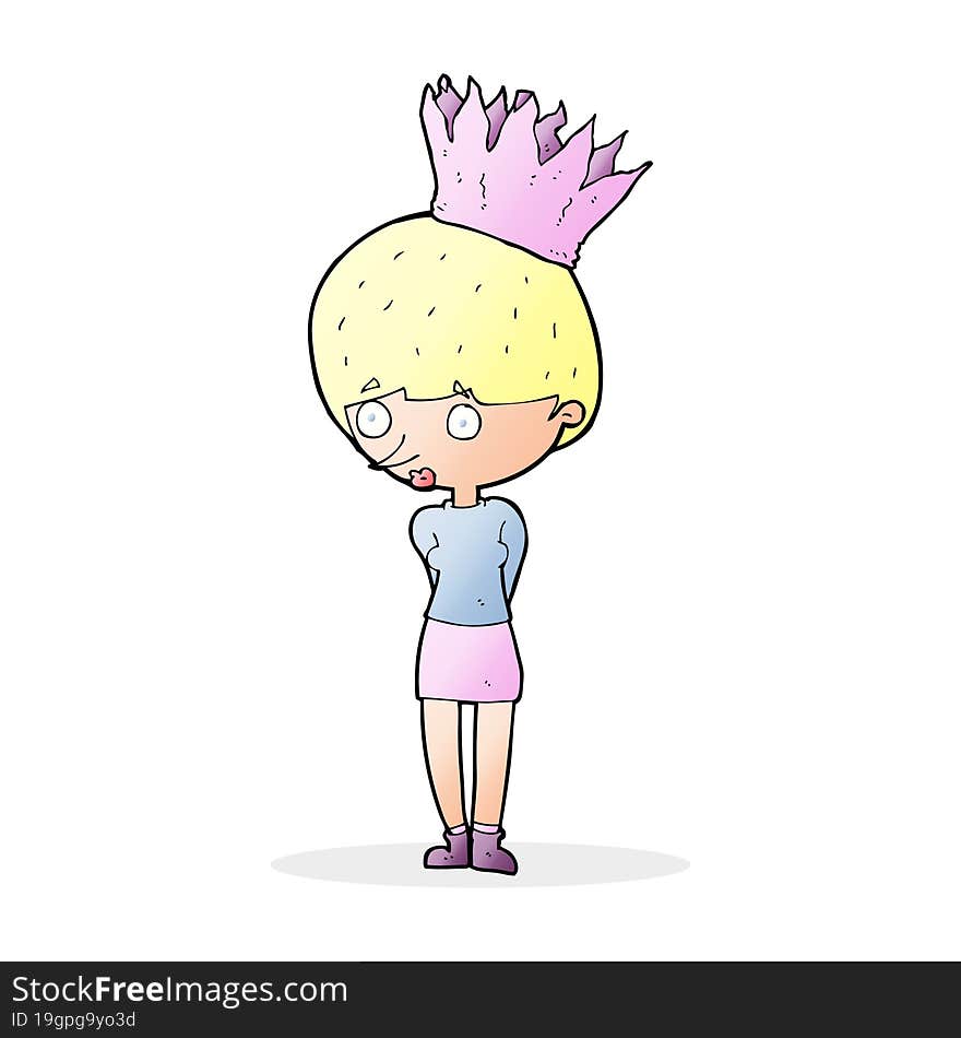 Cartoon Person Wearing Crown