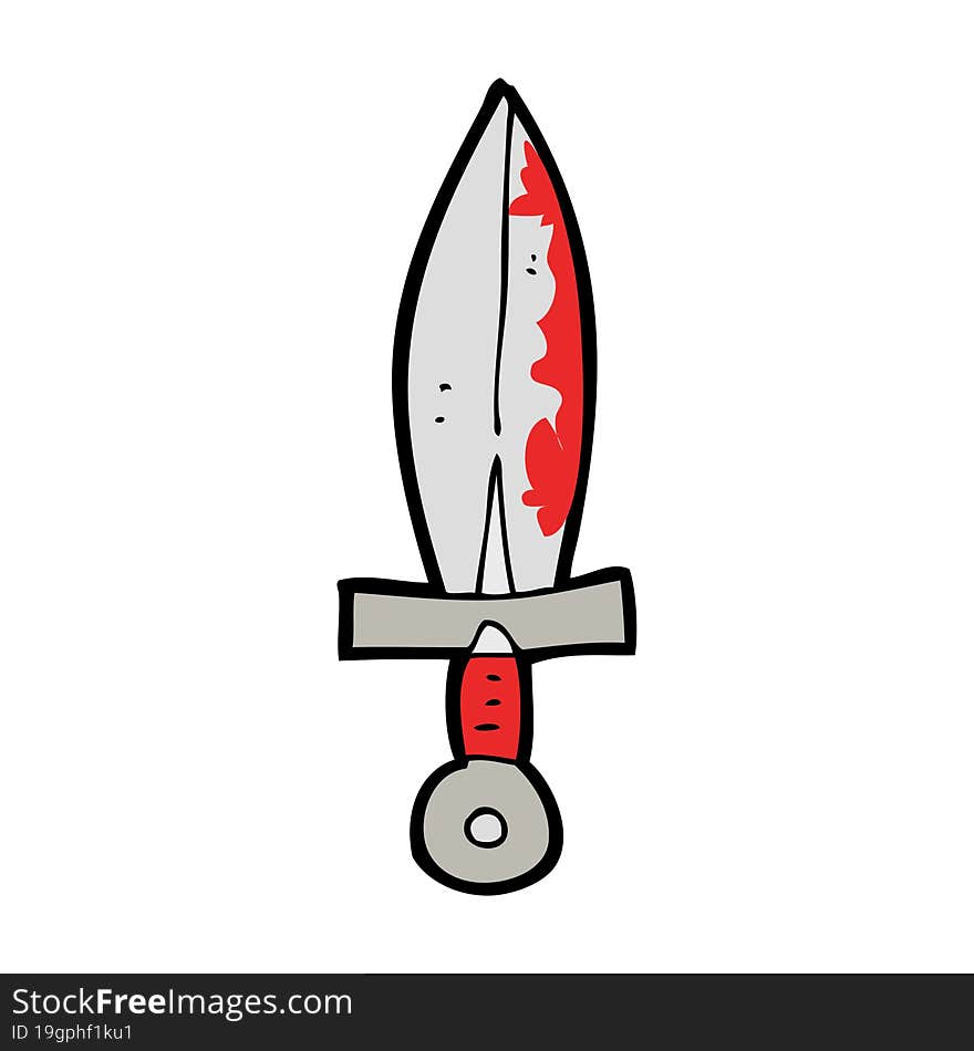 cartoon bloody sword