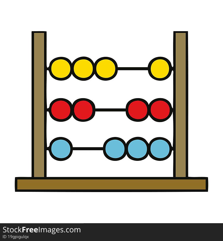 cute cartoon maths abacus