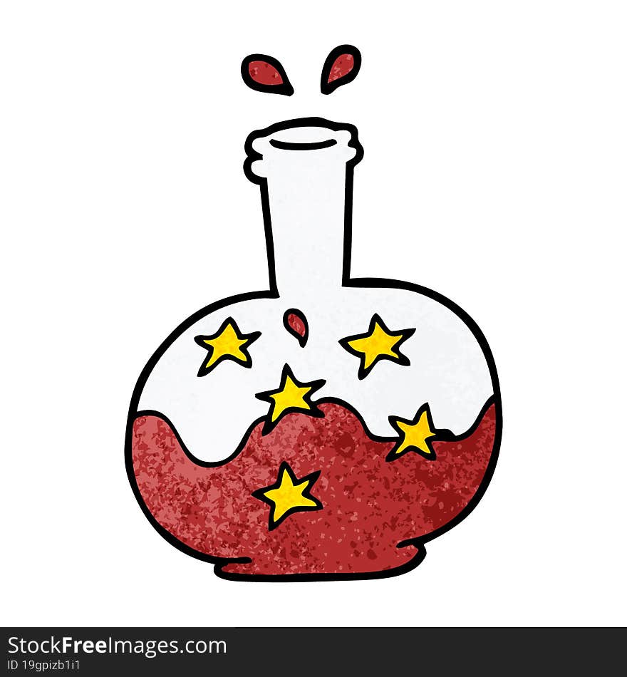 cartoon doodle magic potion