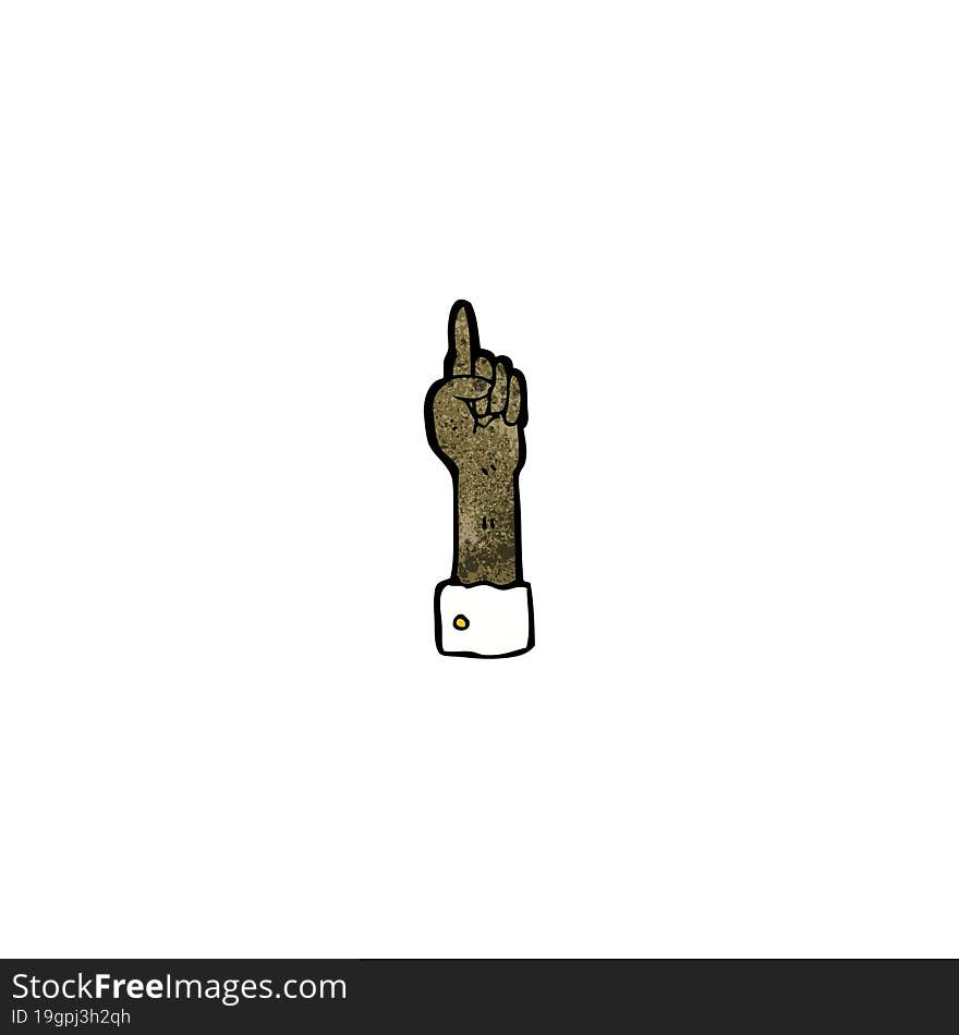 pointing hand symbol cartoon