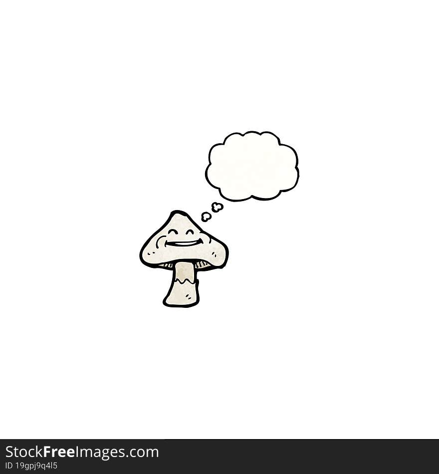 Happy Cartoon Mushroom