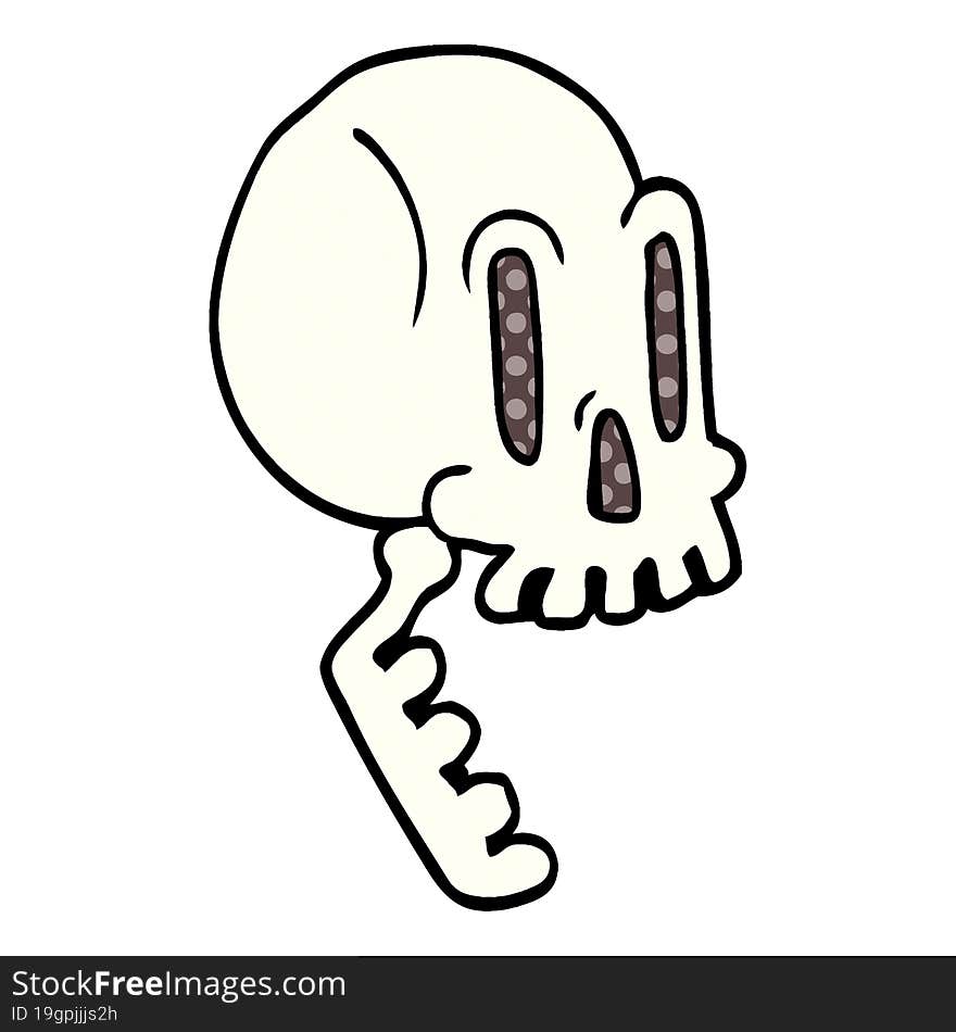 Cartoon Doodle Of A Skull