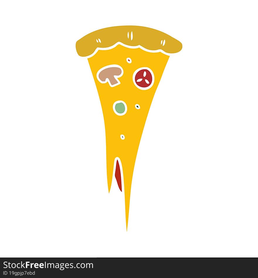 Cartoon Doodle Of A Slice Of Pizza