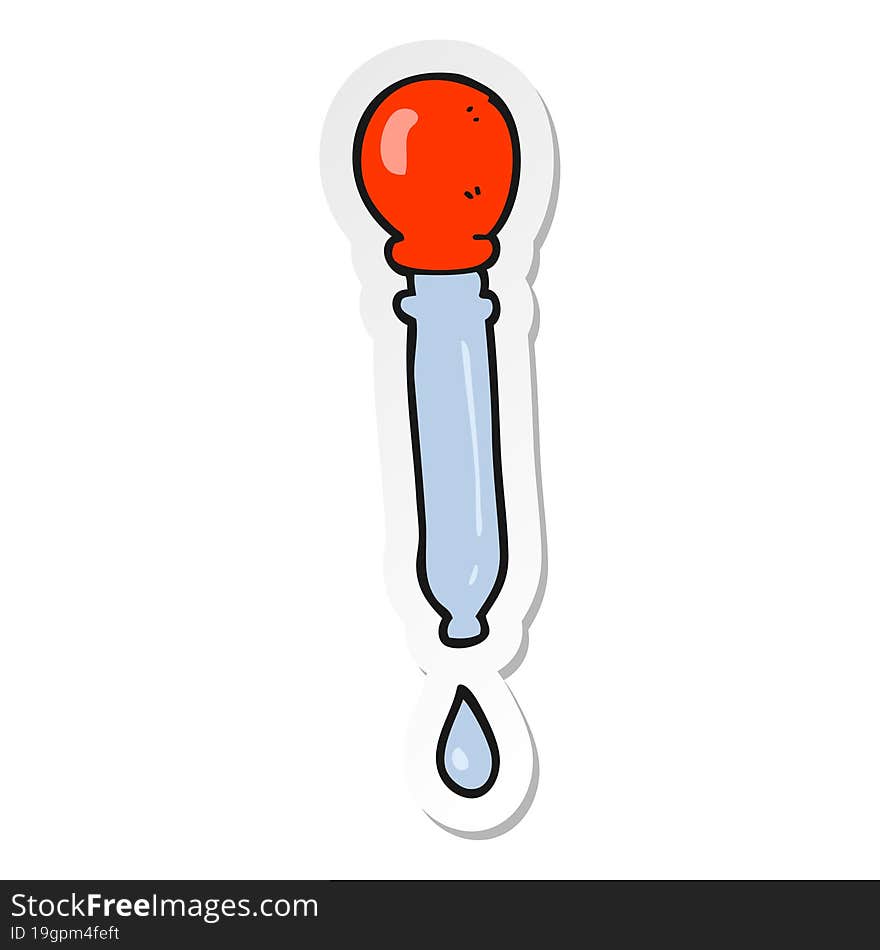 sticker of a cartoon water dropper