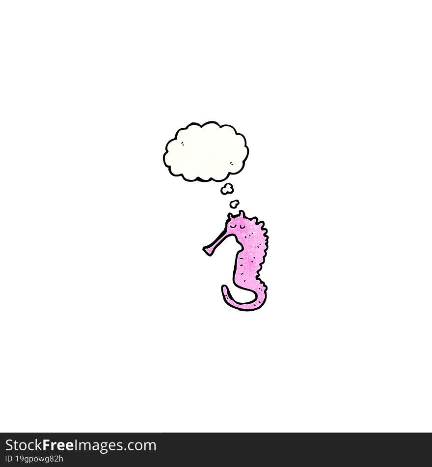 Sea Horse With Thought Bubble