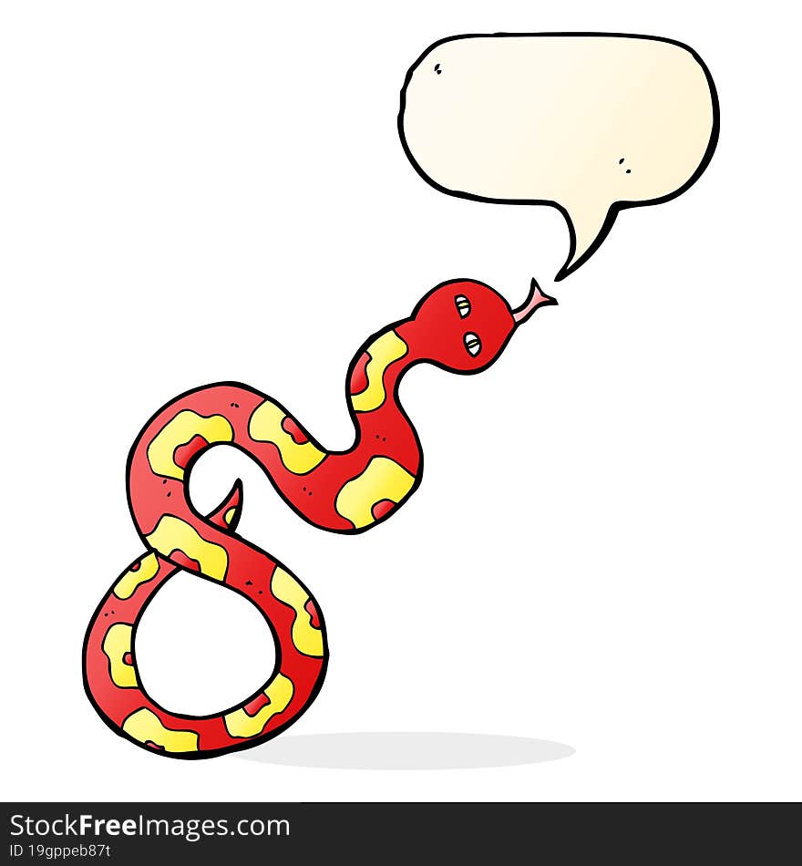 cartoon snake with speech bubble