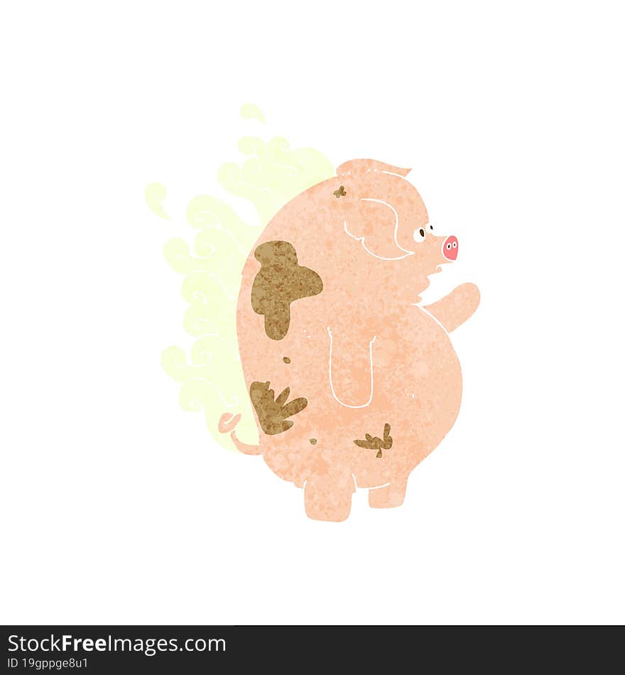 cartoon fat smelly pig