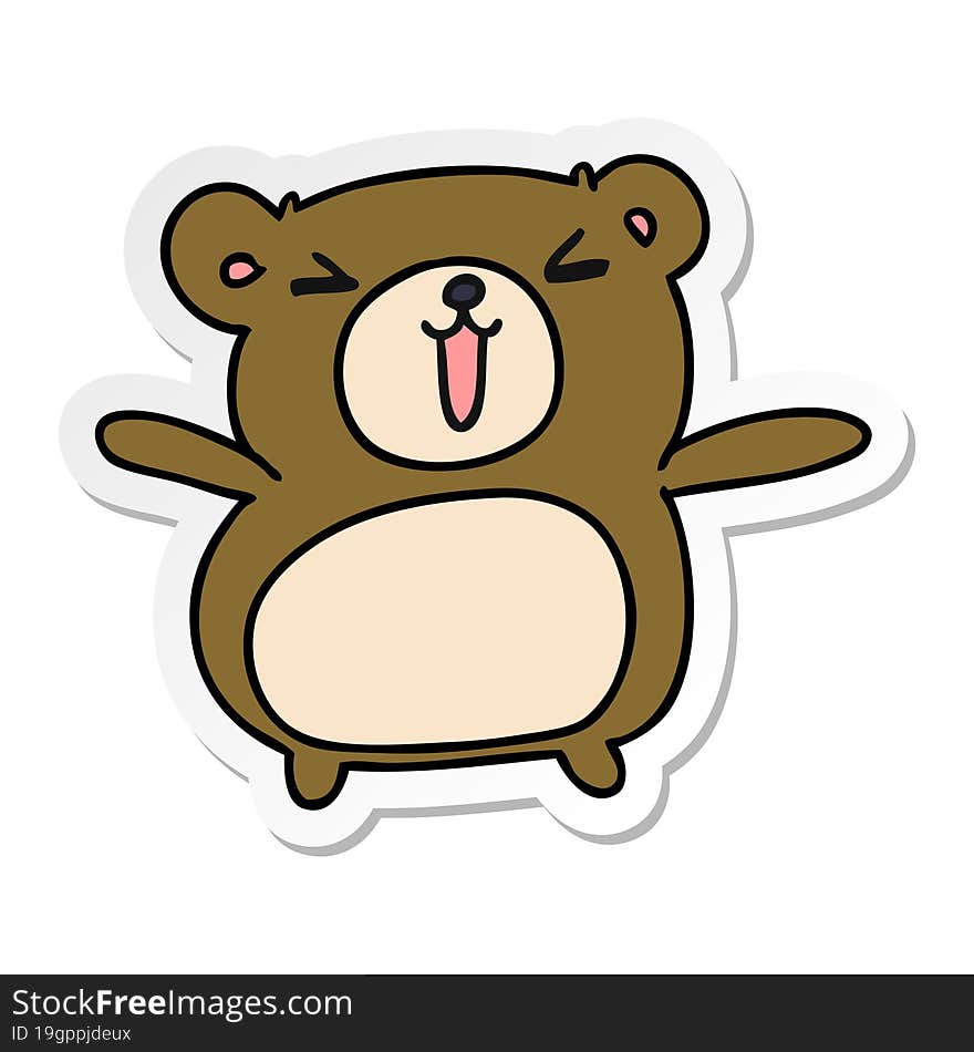 sticker cartoon kawaii cute teddy bear