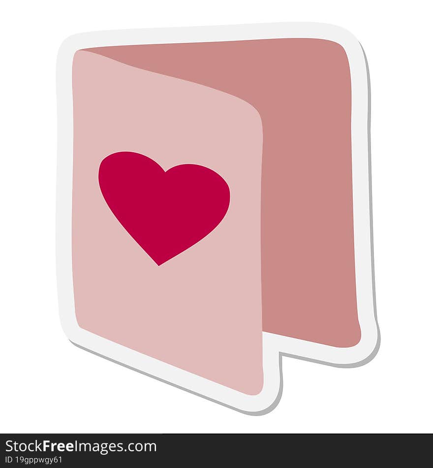 valentine card sticker